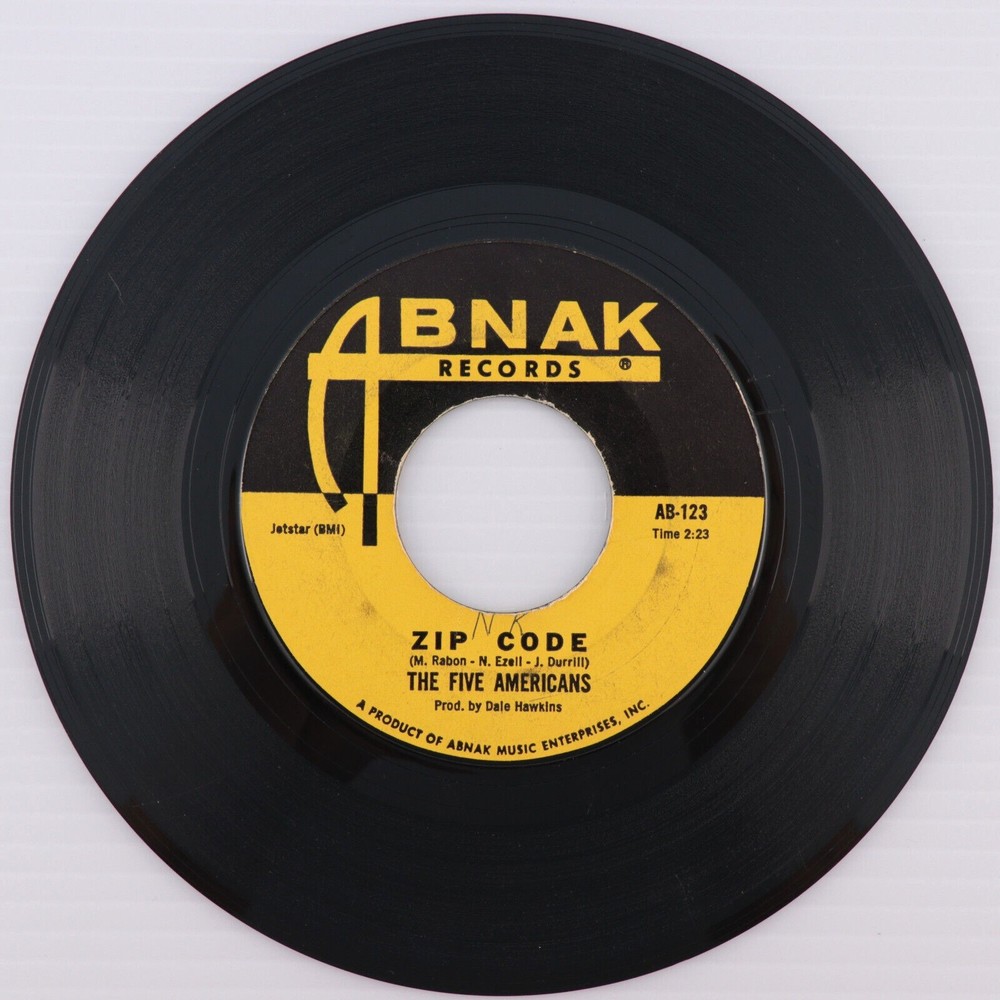 The Five Americans, Zip Code/Sweet Bird Of Youth 45 rpm Record 7" Single Monarch - Picture 5 of 6
